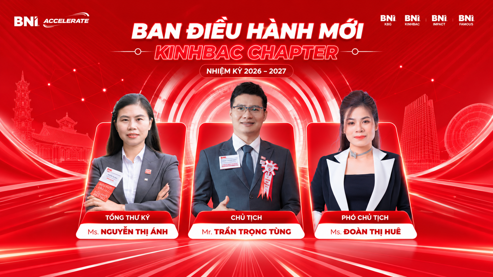 Ban Điều hành nhiệm kỳ mới BNI KinhBac Chapter