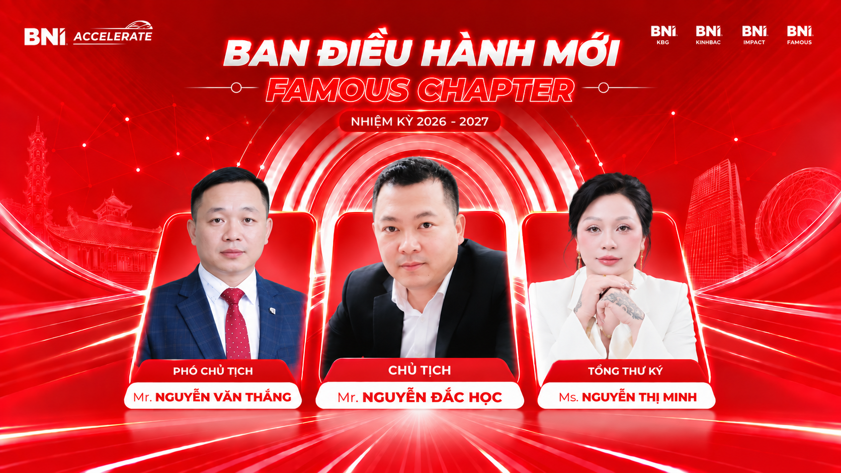 Ban Điều hành mới BNI Famous Chapter