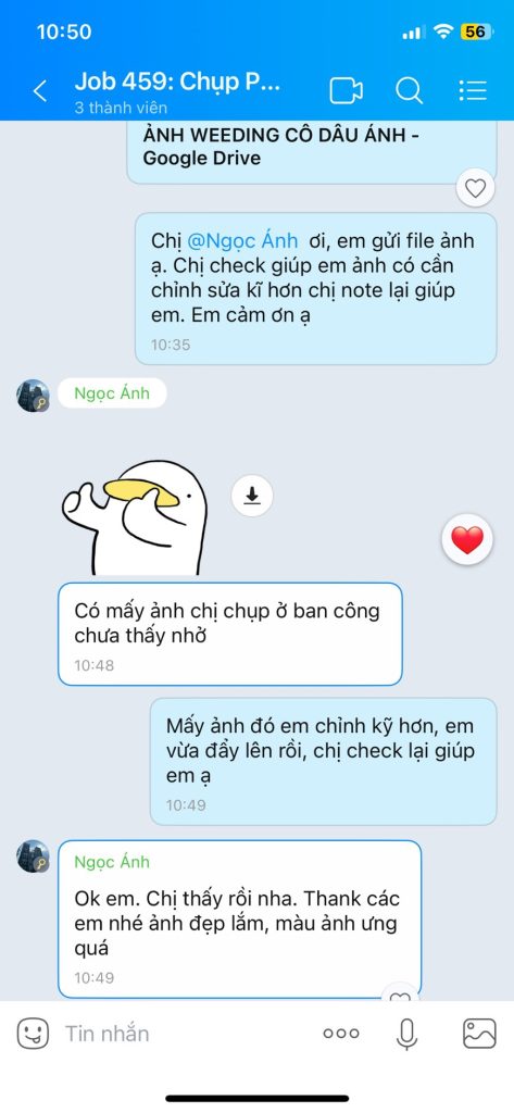 Phản hồi từ Ngọc Ánh