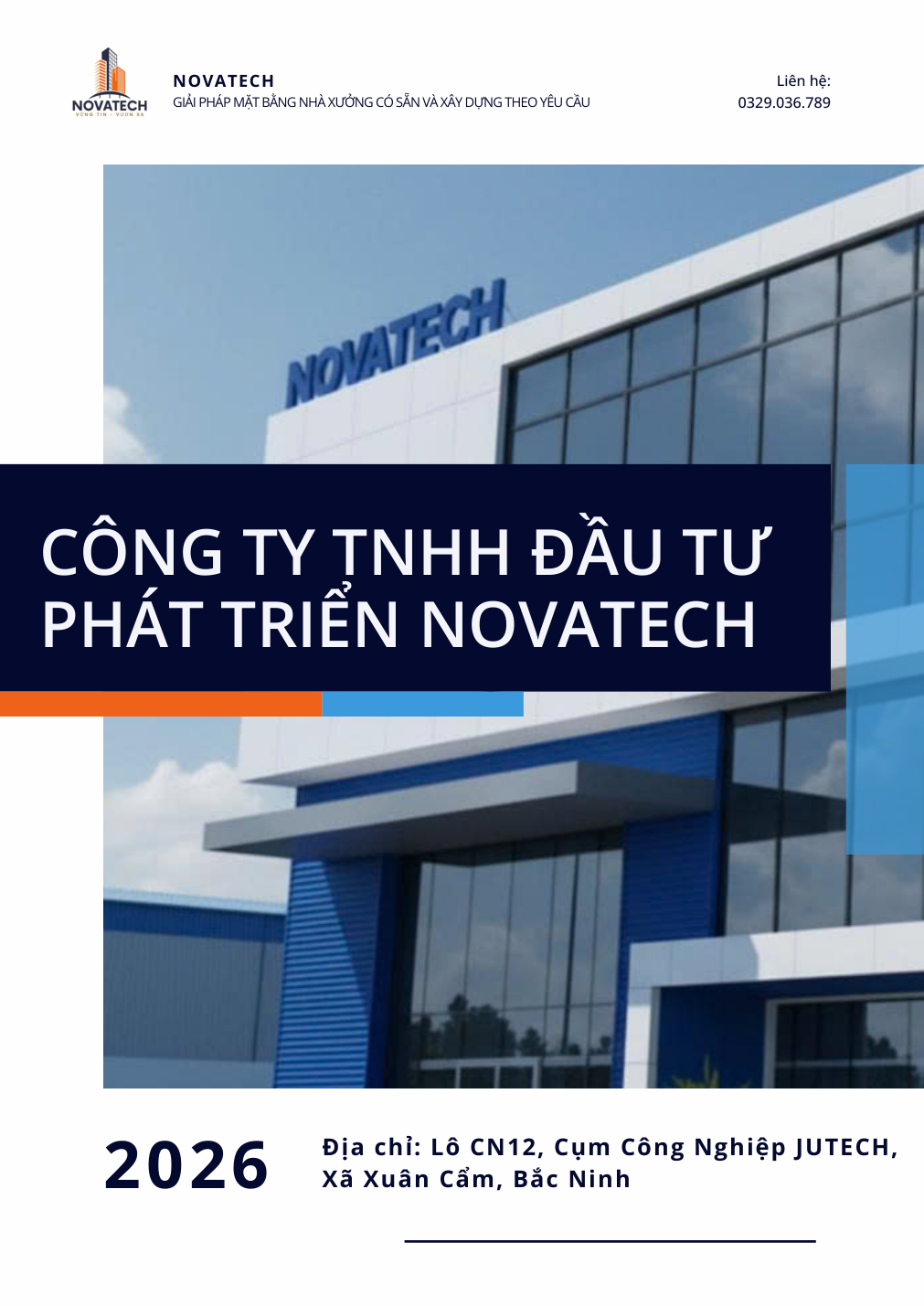 Bìa profile giải pháp nhà xưởng Novatech
