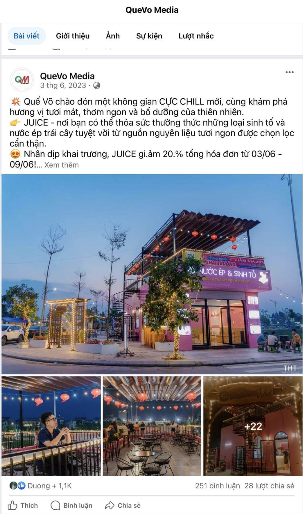 Đăng bài truyền thông page QueVo Media — ảnh hậu trường 1