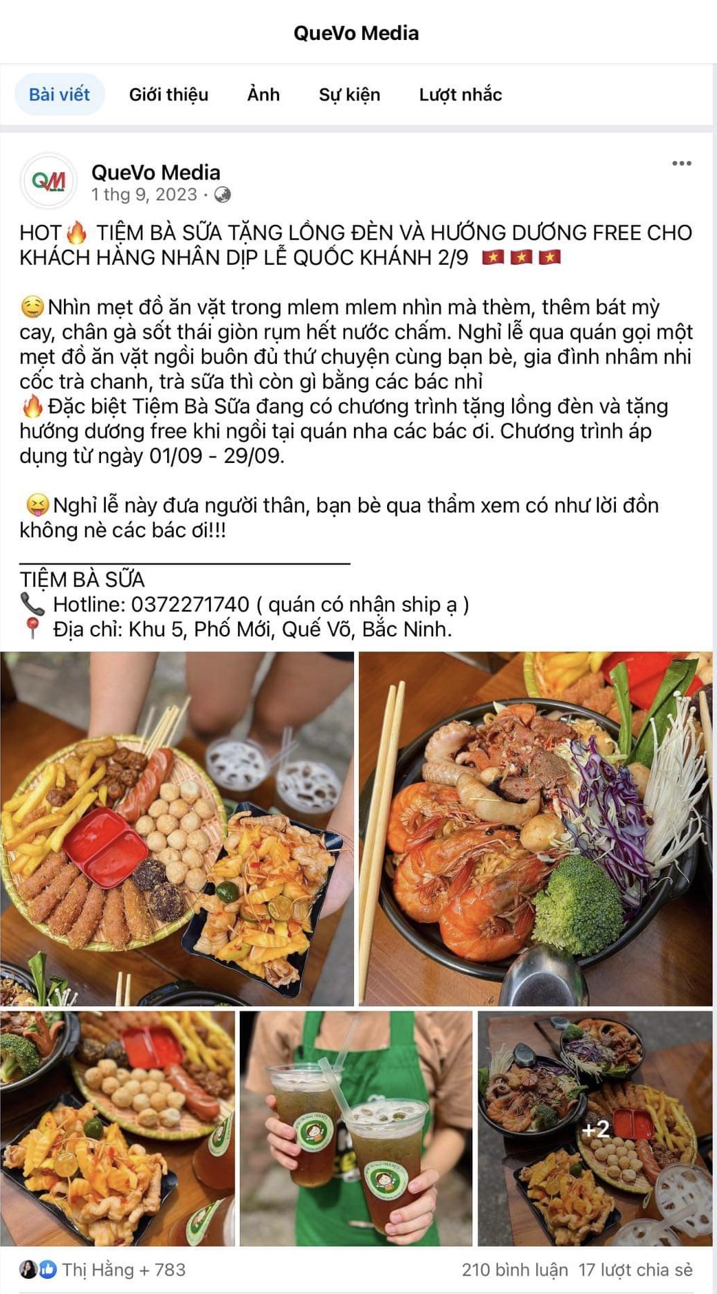 Đăng bài truyền thông page QueVo Media — ảnh hậu trường 2