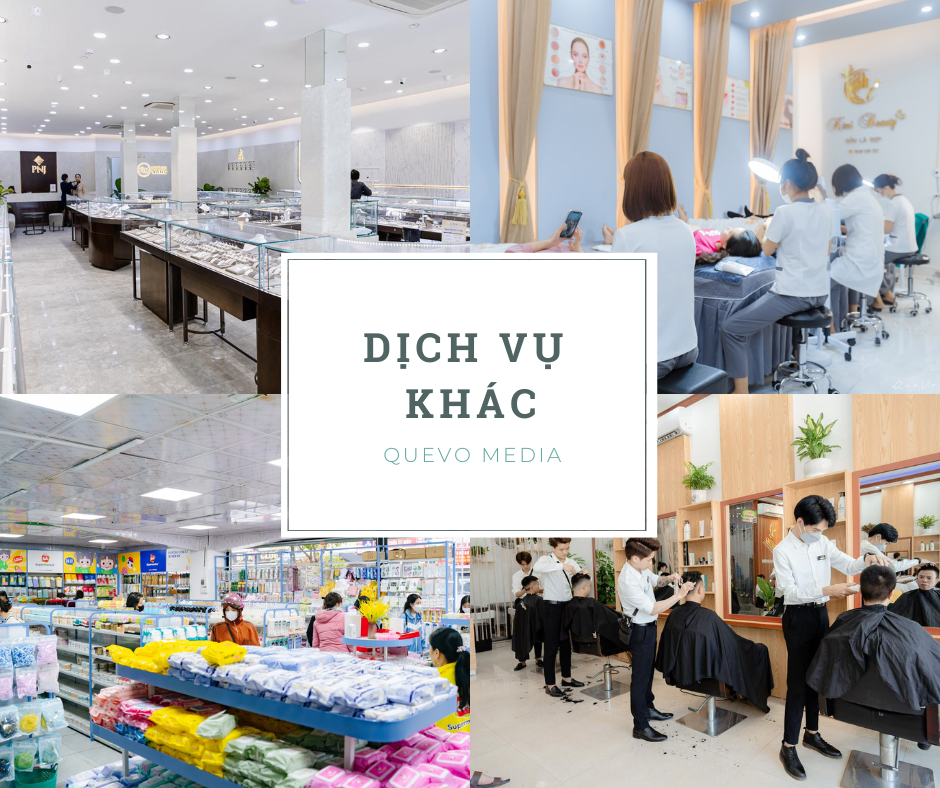 Các lĩnh vực khác được quảng cáo trên QueVo Media